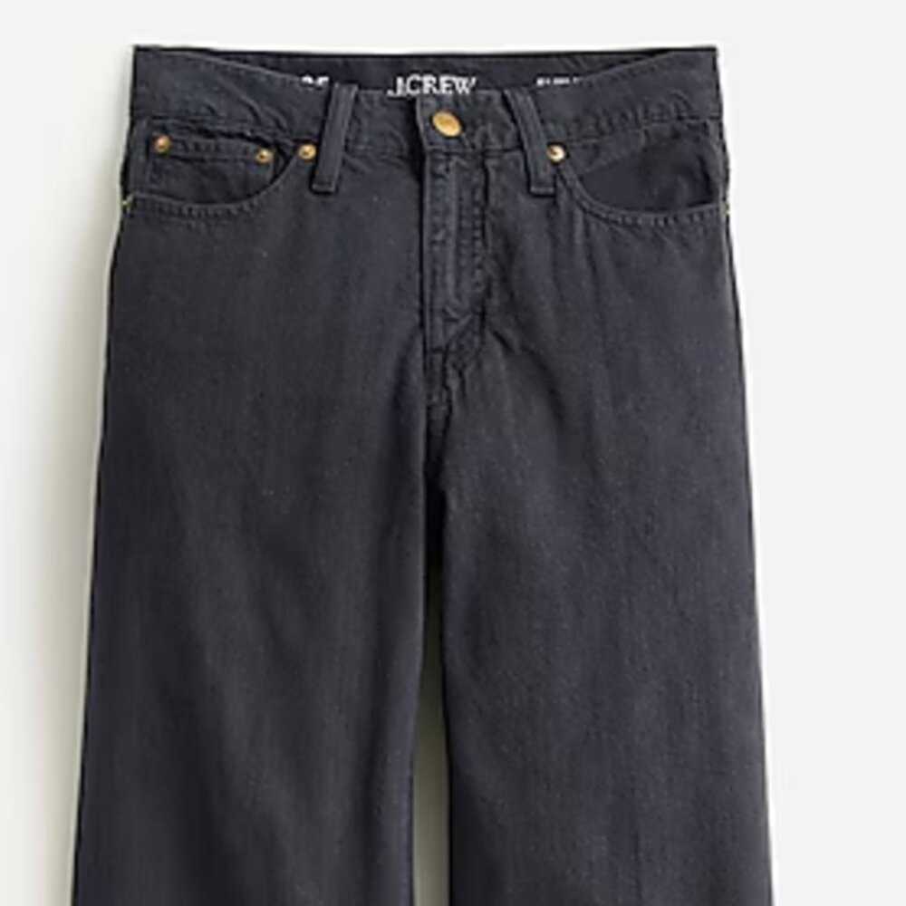J. Crew Slim Wide Leg Jean in Black